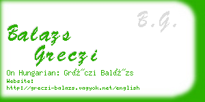 balazs greczi business card